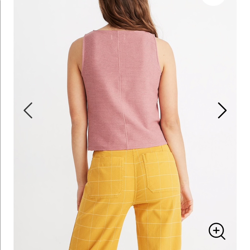Madewell Texture & Thread Button-Front Tie Top - Picture 6 of 6